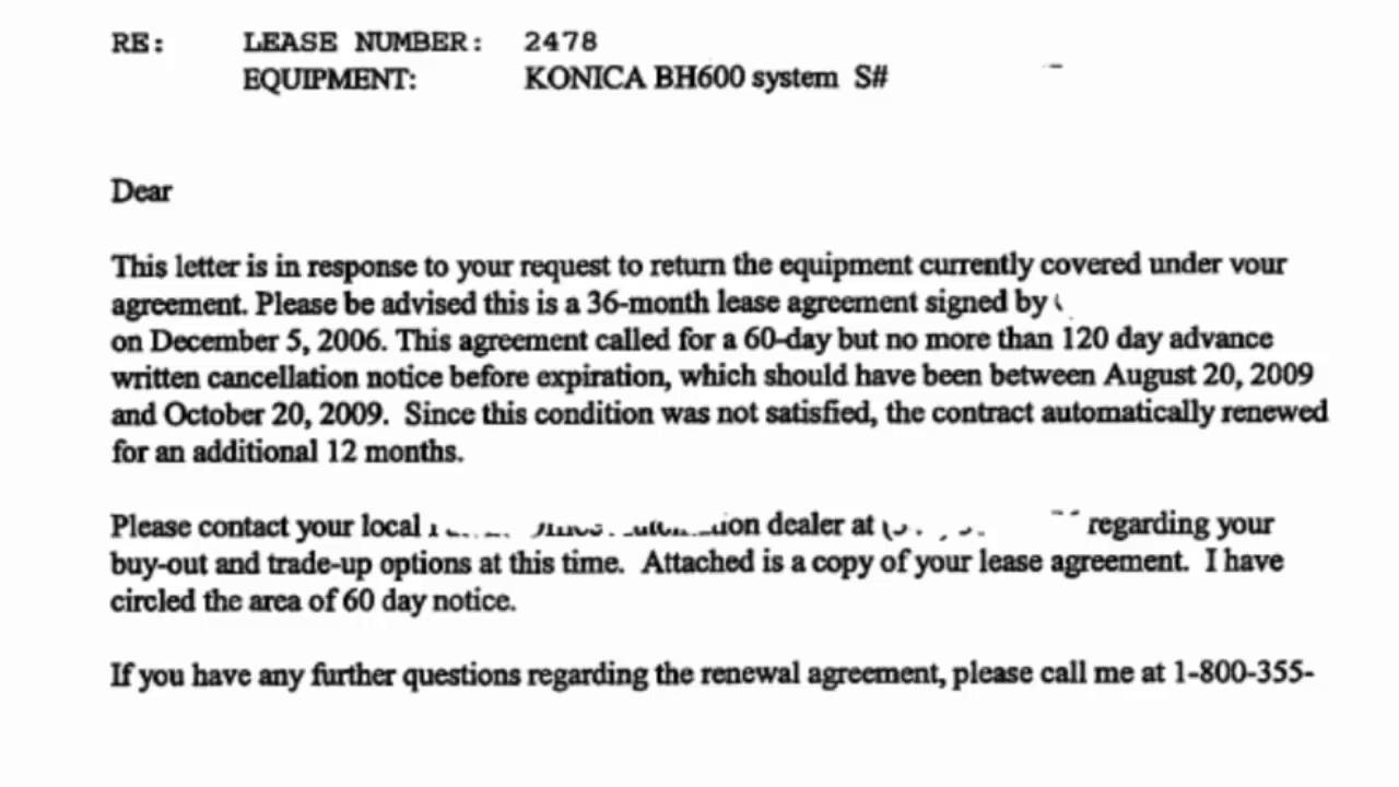 Copier Letter of Intent Training