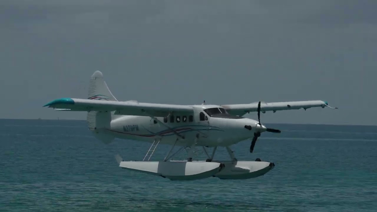 DHC-3-T Turbo-Otter Sea Plane Landing at Dry Tortugas