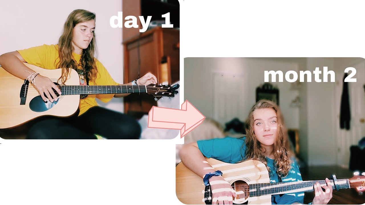 HOW I LEARNED GUITAR IN 2 MONTHS // guitar progress video
