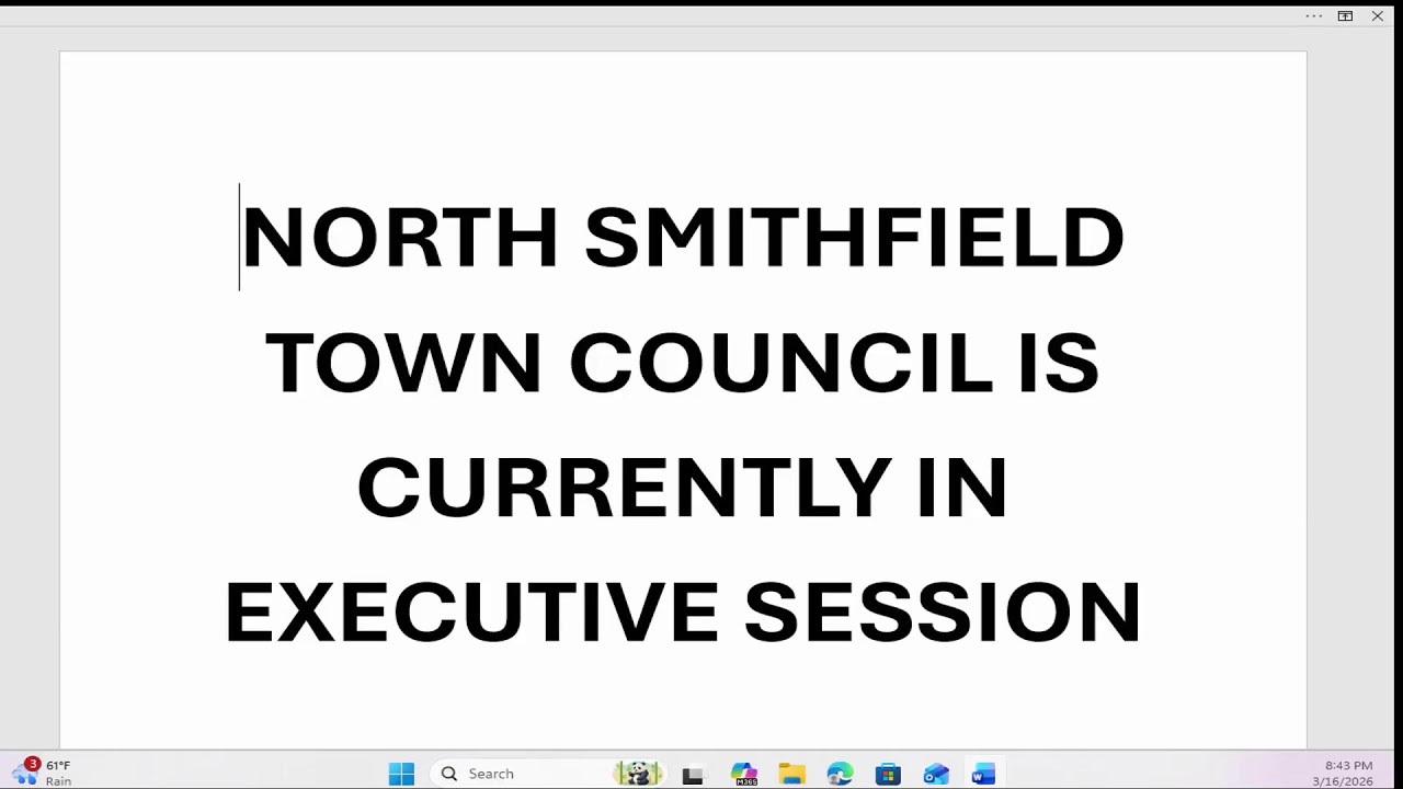 North Smithfield Town Council Meeting 03/16/2026