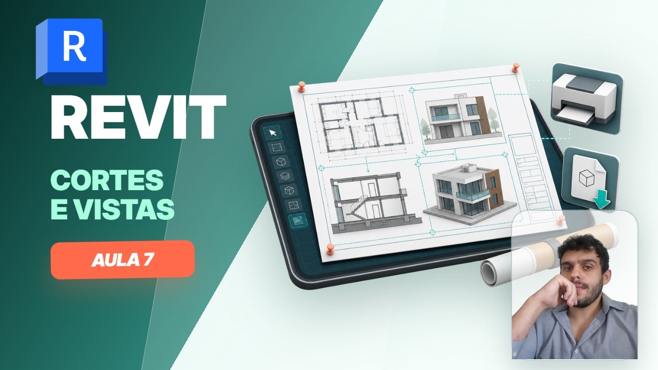 Como Montar a Prancha no REVIT (Criar Cortes + Vistas + 3D + PDF) | Revit 2026 (Aula 7 - Final)