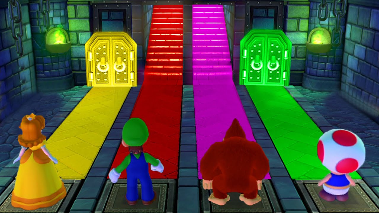 Mario Party 10 Minigames - Daisy Vs Luigi Vs DK Vs Toad (Master COM)