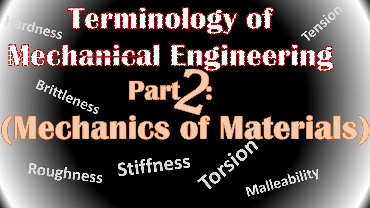 Terminology of Mechanical Engineering, Part 2: (Mechanics of Materials)