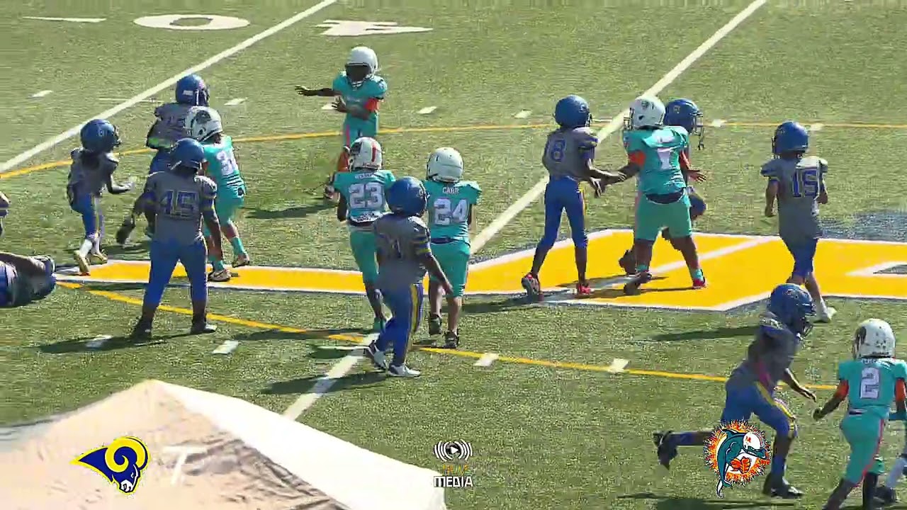 MS Dolphins vs Jackson Rams 8U #mssportsbros #CMYA 