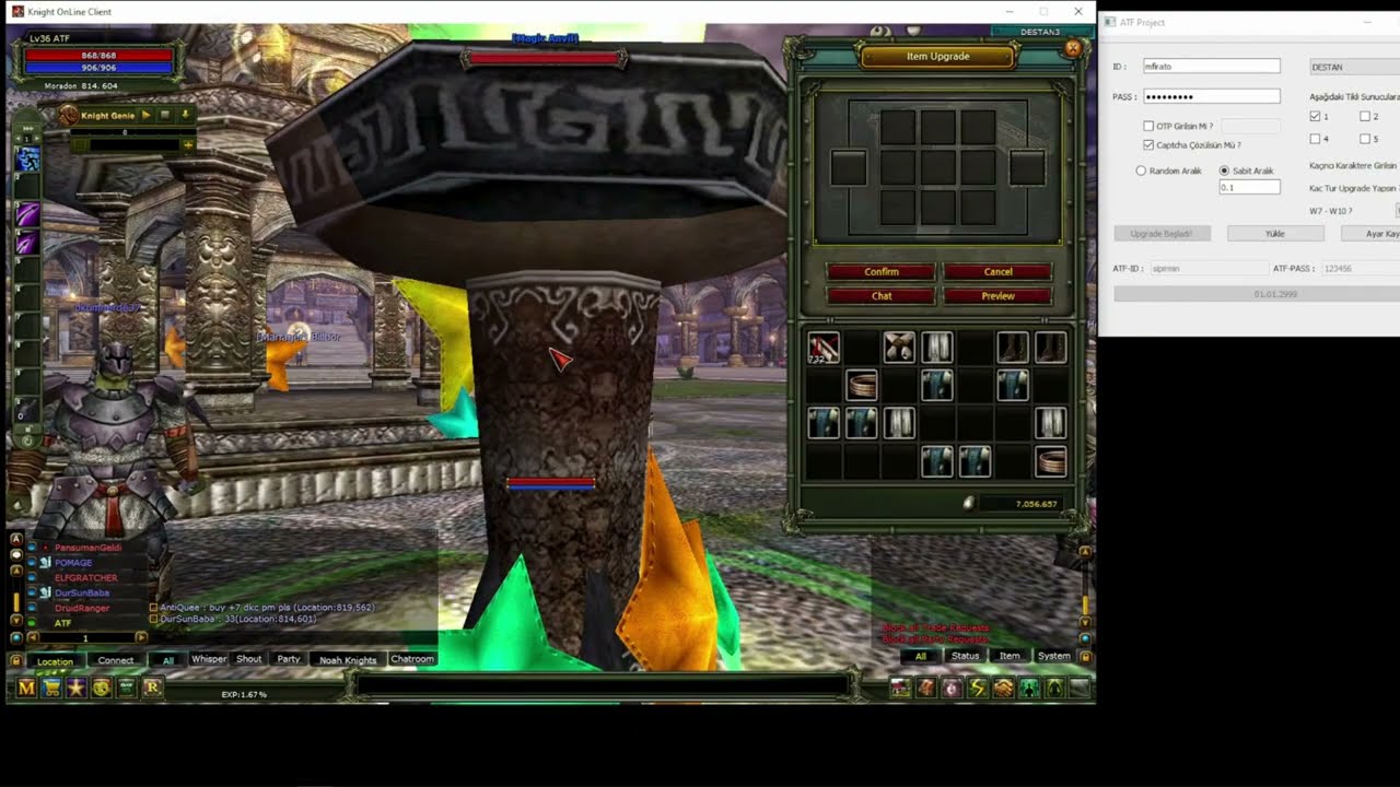 ATF-Usko Knight Online Oto Login Upgrade Makro