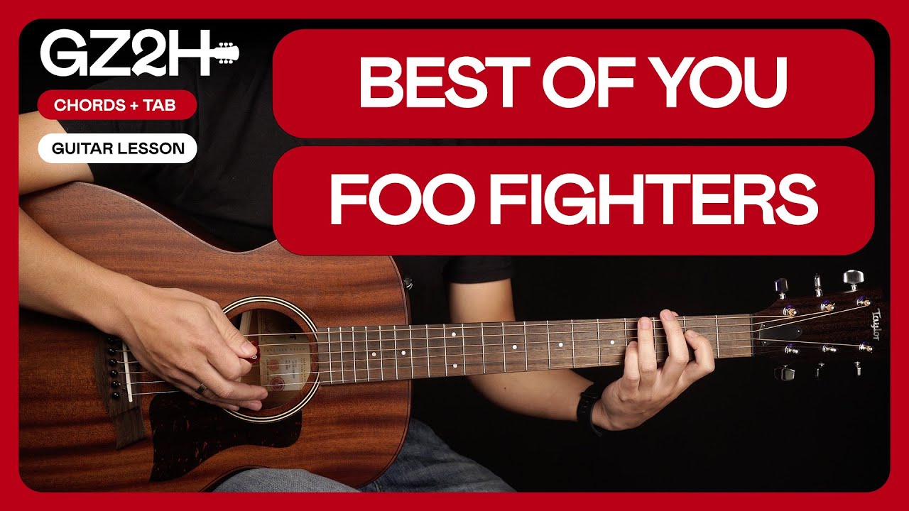 Best Of You Guitar Tutorial Foo Fighters Guitar Lesson |All Guitar Parts + TAB|