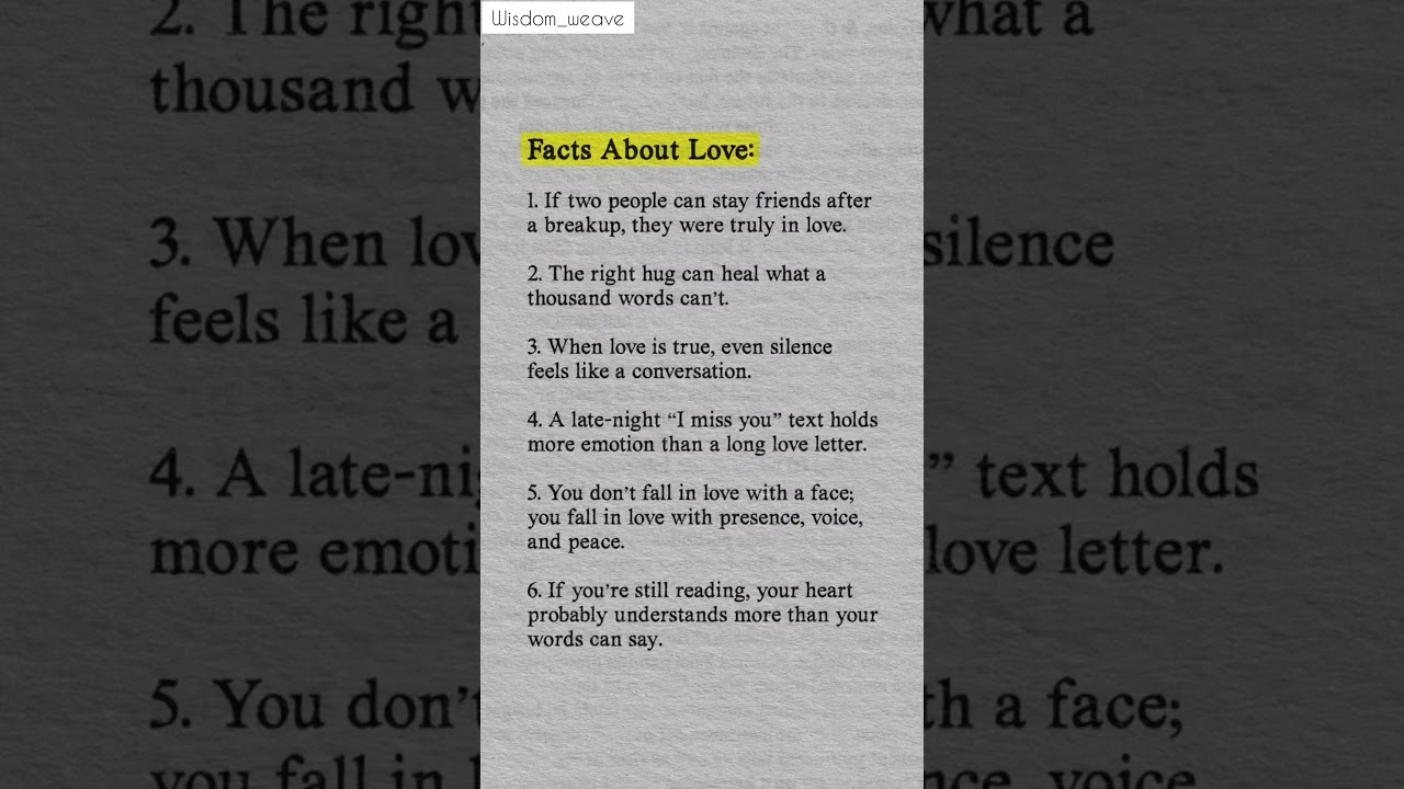 Facts About Love ❤️ | True Love Psychology Facts | Relationship Quotes | Wisdom_weave Shorts