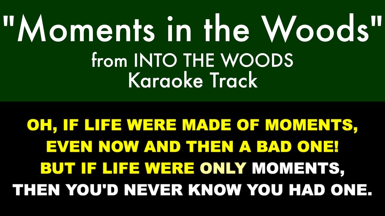 "Moments in the Woods" from Into the Woods - Karaoke Track with Lyrics on Screen