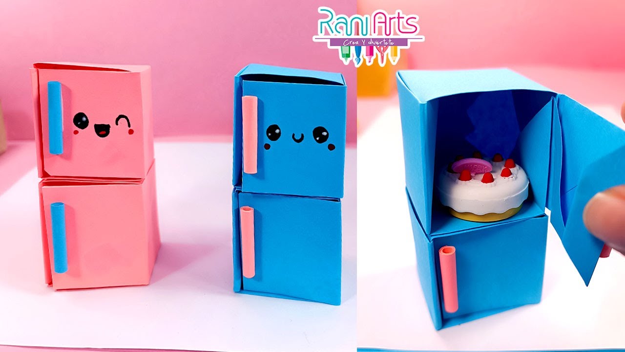 DIY - MINI REFRIGERADOR Origami - Manualidades fáciles con papel
