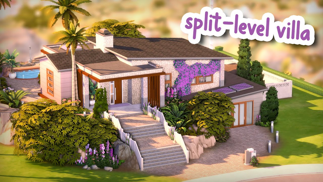 Split-Level Villa 💜 || The Sims 4 Speed Build