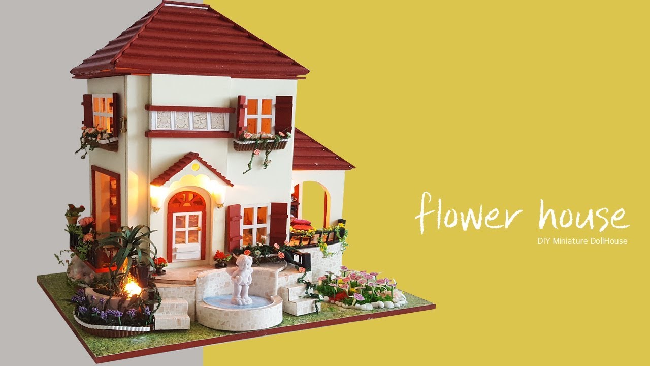 DIY Miniature Dollhouseㅣflower houseㅣ플라워하우스 미니어처ㅣ박소소