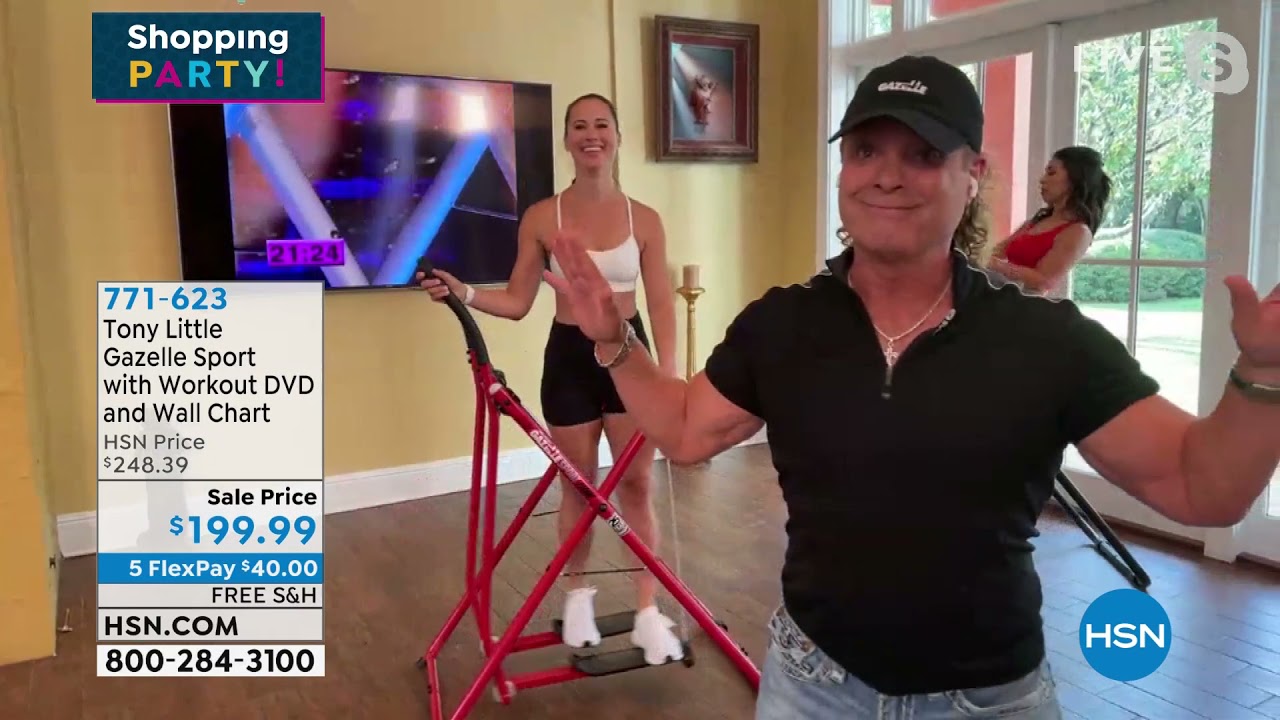 Tony Little Gazelle Sport with Workout DVD and Wall Chart