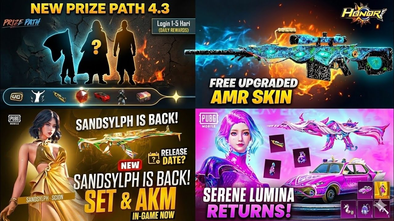 😱 AMR Sand Spring Upgrade Coming? | Serene Lumina SCAR-L Return & New Prize Path 4.3 Update