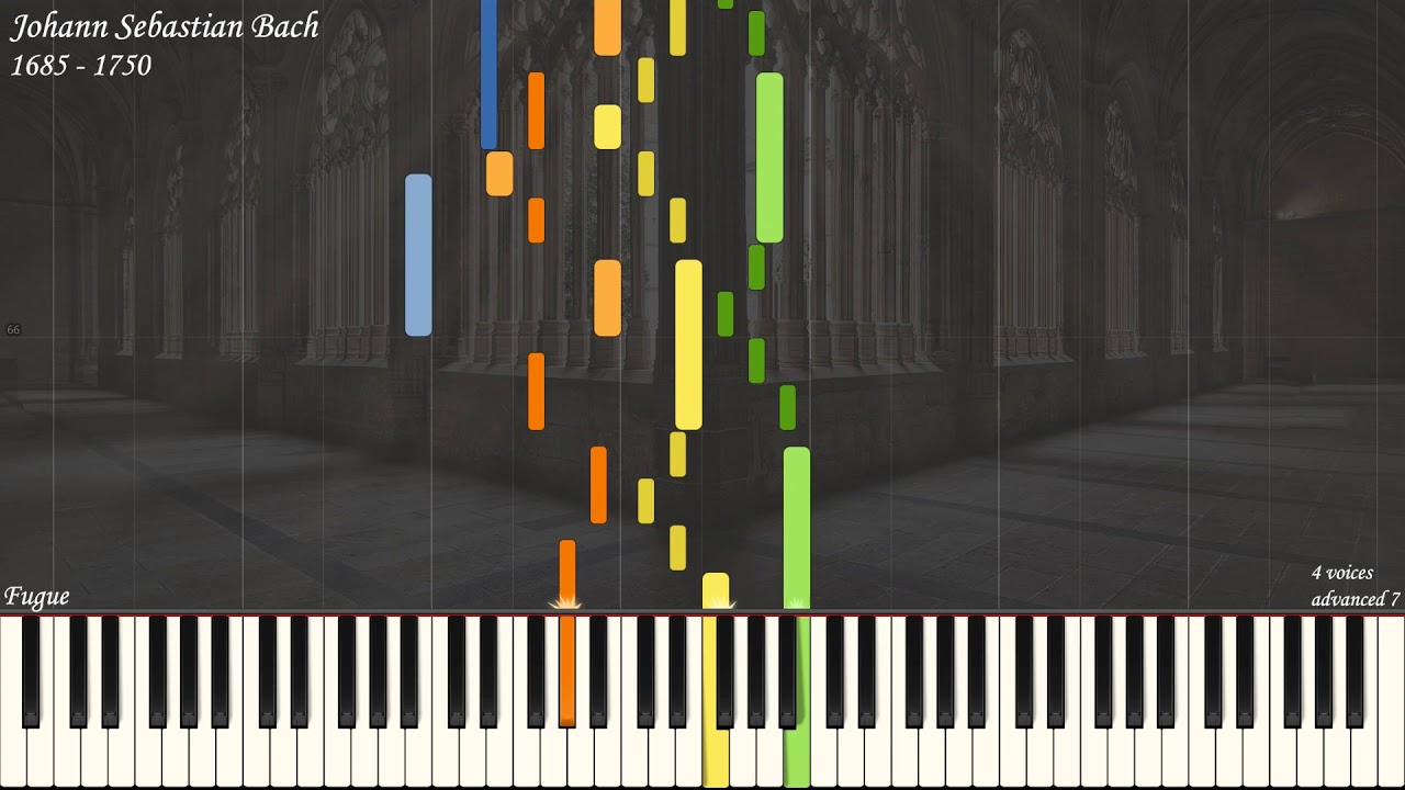 JS Bach - Prelude and Fugue 23 in B Major BWV 892 | WTC Book 2 | Piano Synthesia
