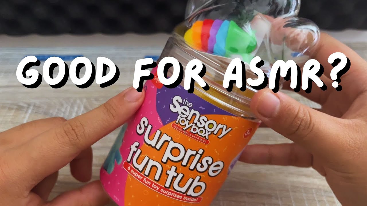 unboxing and rating the sensory toybox surprise tub for ASMR