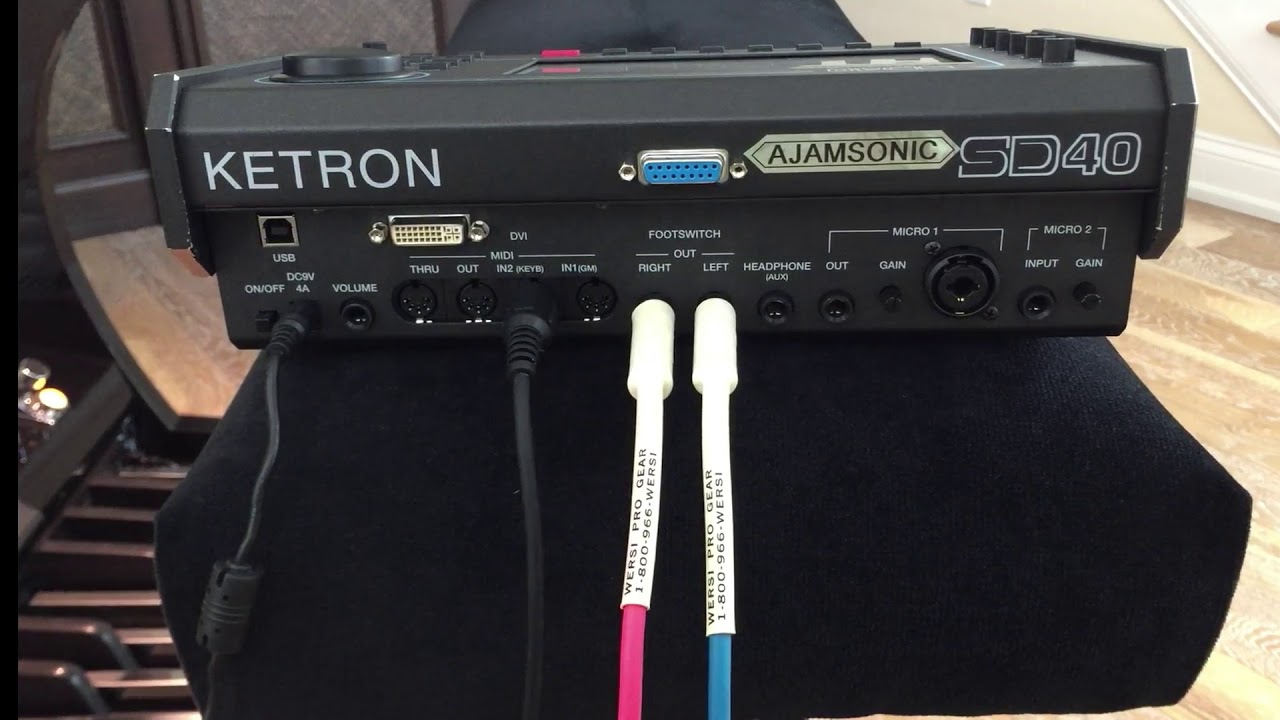 Ketron SD40 Connections to Wersi OAX
