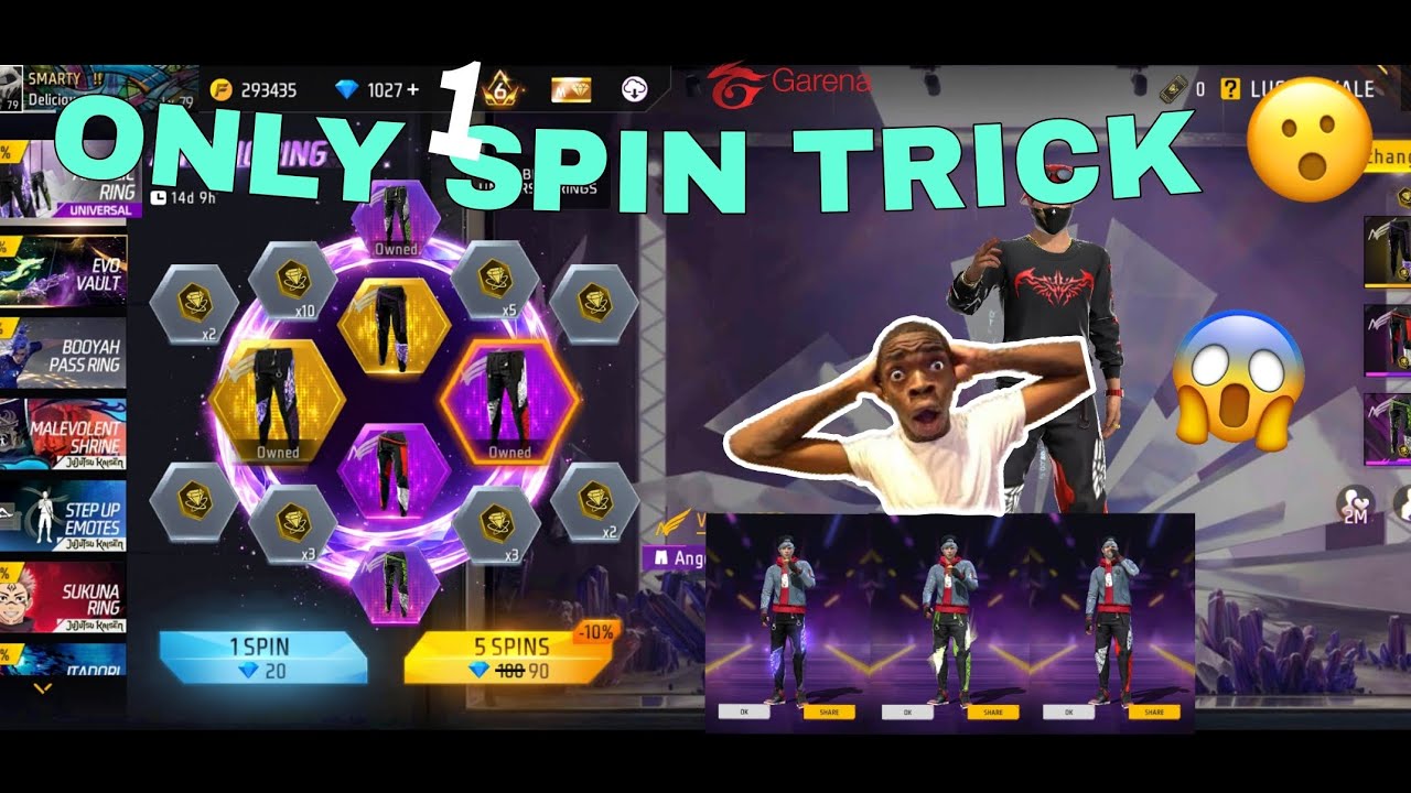 Angelic ring - only 1spin trick 🔥.                                        #freefire #gaming #lyrics 