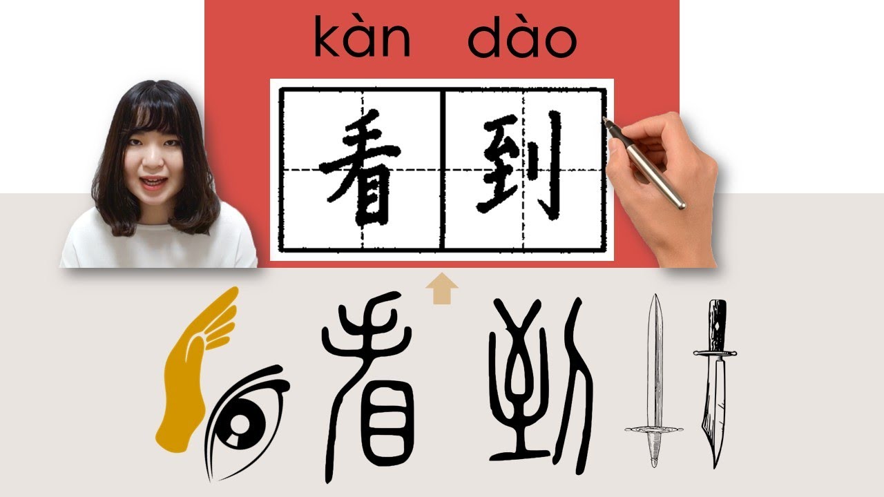 看到/kandao/(see)How to Pronounce/Say/Write Chinese Vocabulary/Character/Radical