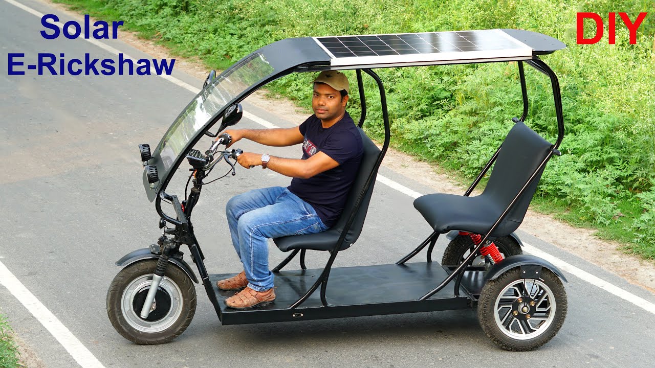 How to Make Mini Solar E-Rickshaw / Homemade Personal Tuk-Tuk