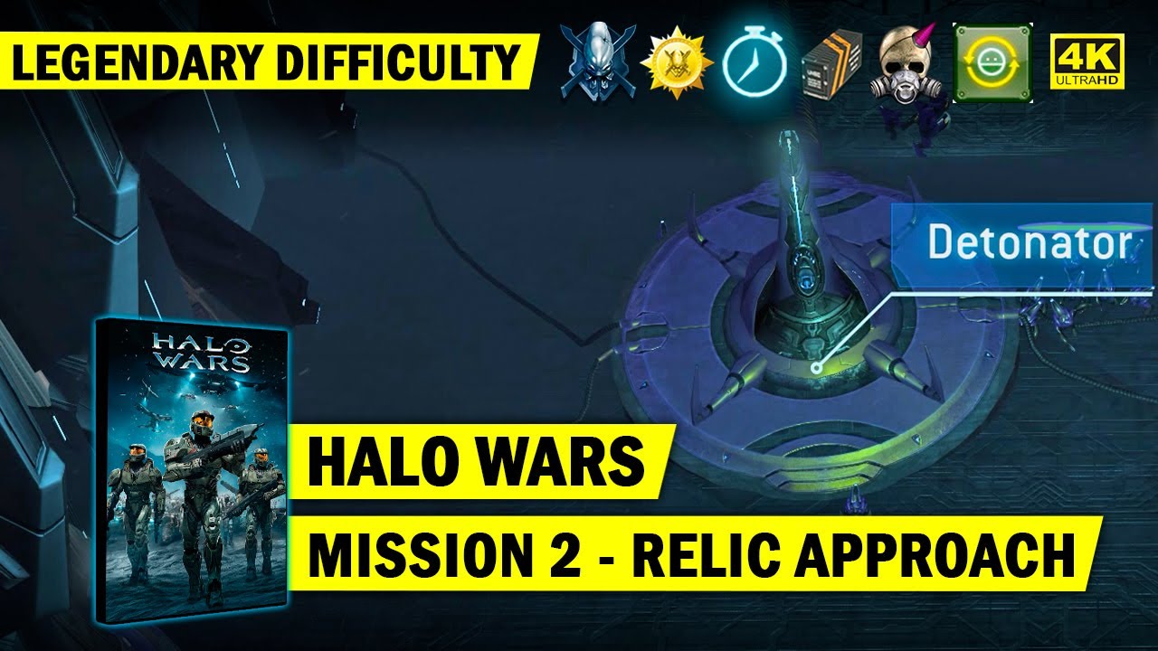 HALO WARS - MISSION 2 - RELIC APPROACH - LEGENDARY GOLD - 4K 60 FPS