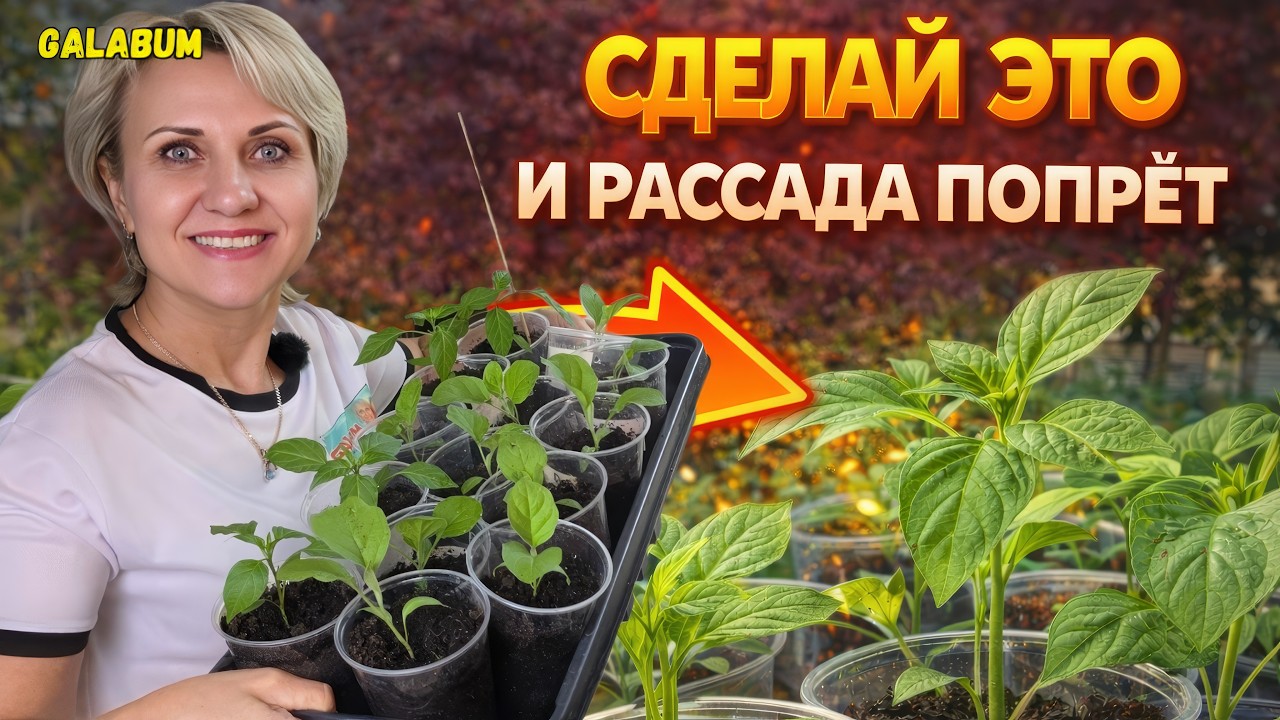Первая ПОДКОРМКА &mdash; и Рассада выросла в 2 раза быстрее! Перцы и баклажаны. @galabum​