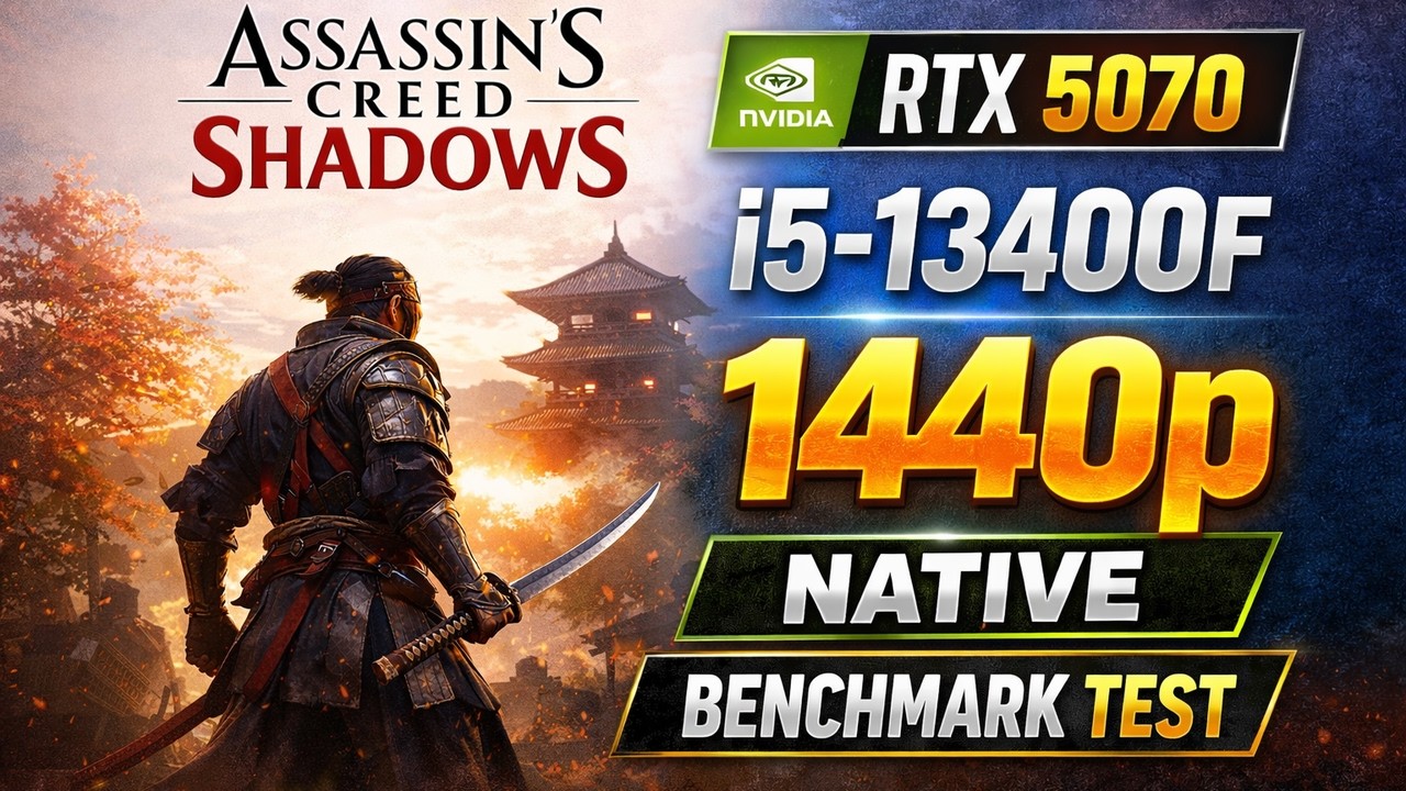 ASSASSIN'S CREED SHADOWS --- RTX 5070 --- i5 13400F ---2k Native --BENCHMARK
