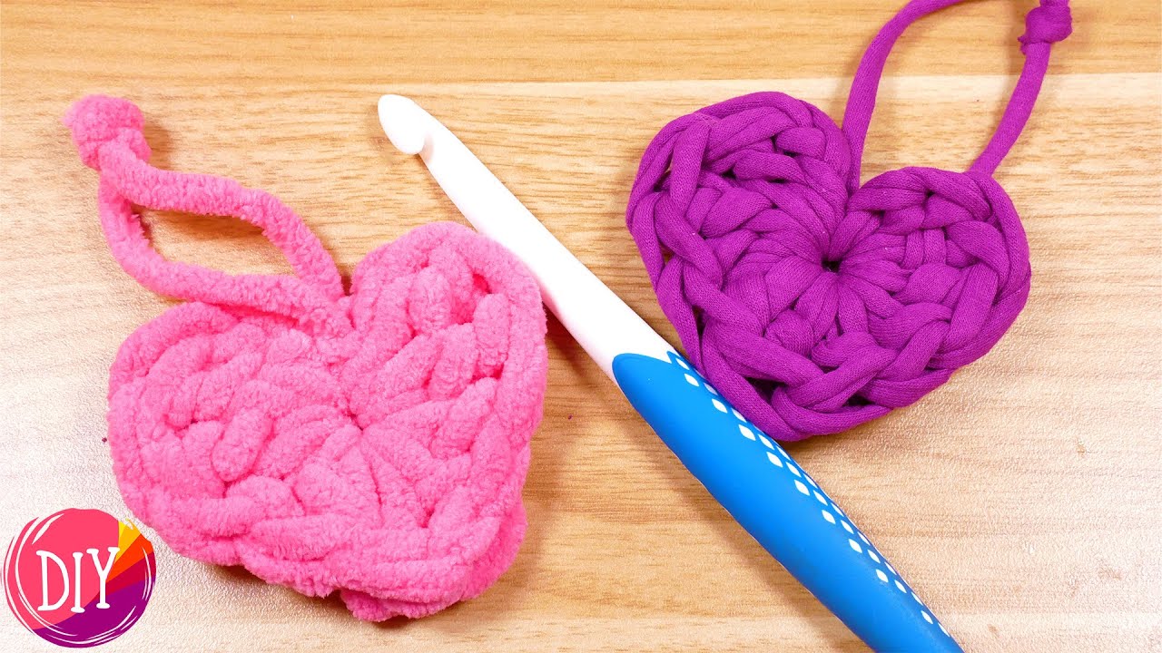 Valentinstagsidee ❤️ Herz Schlüsselanhänger Häkeln ❤️ DIY Geschenkidee