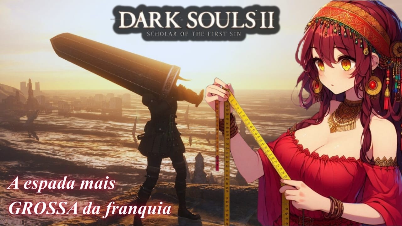 Dark Souls 2 - Ela não para de ficar OP a PEQUENINA espada da cripta Build do picolé