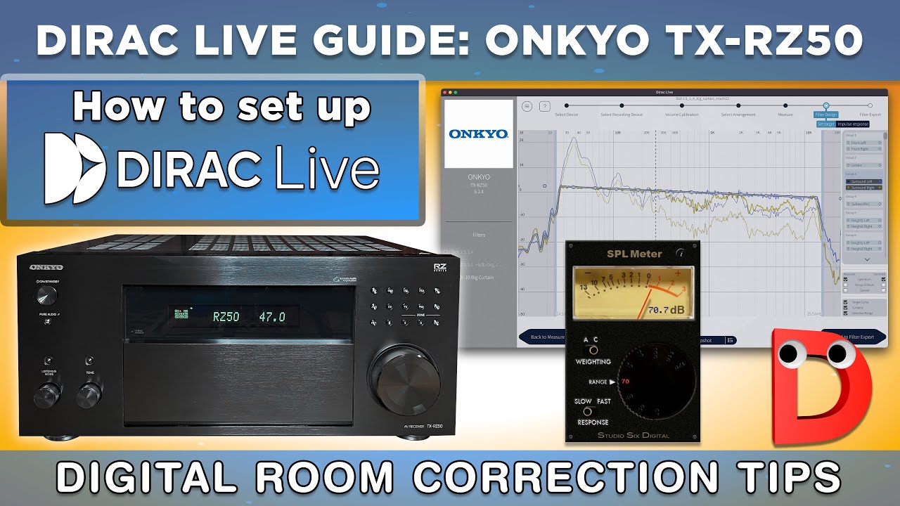 DIRAC LIVE GUIDE: ONKYO TX-RZ50 I СОВЕТЫ ПО ЦИФРОВОЙ КОРРЕКЦИИ ПОМЕЩЕНИЯ I Настройка 5.1.4