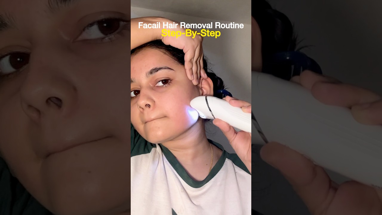 Facial Hair Removal Routine Epilator Veet Wax Strips #facialhairs #ashortsaday #removefacialhair