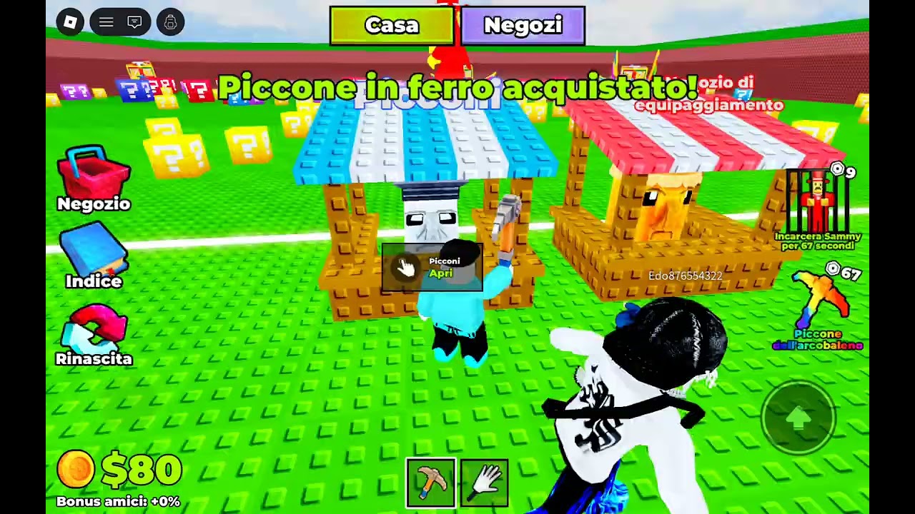 Piccona un blocco per rubare un brairot
