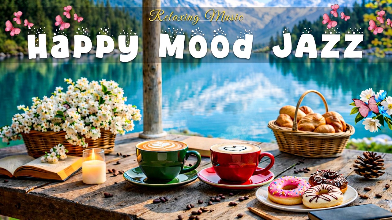 [HAPPY MOOD JAZZ]☕Gentle Spring Morning Jazz Cafe & Exquisite Bossa Nova Instrumental for Great Mood