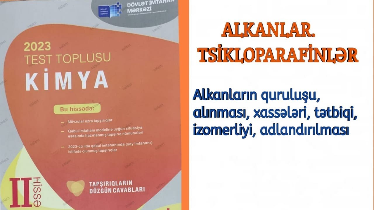 Kimya test toplusu 2023; Alkanlar 161-191