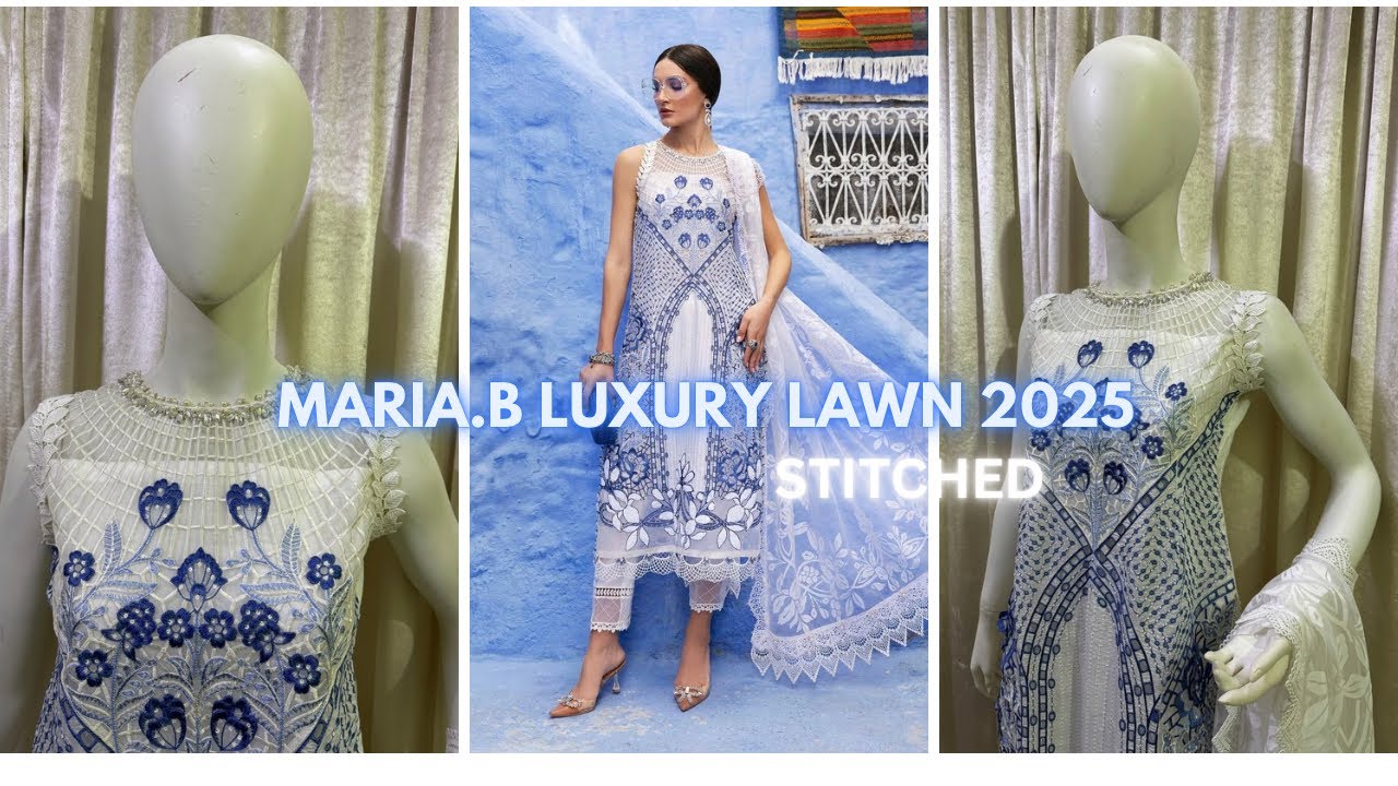 Maria b luxury lawn collection 2025 | D-2510-A | STITCHED