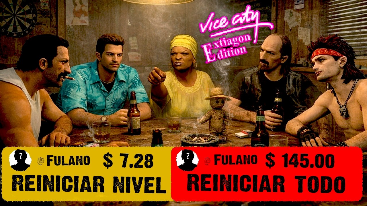 SUPERCHATS 🟡 $7 REINICIAR NIVEL/ 🔴 $145 REINICIAR TODO. Grand Theft Auto Vice City: Extiagon Edition