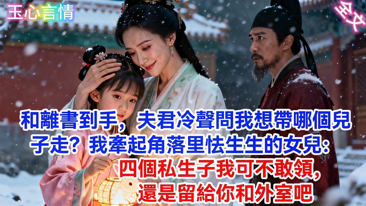 和離書到手，夫君冷聲問我想帶哪個兒子走？我牽起角落里怯生生的女兒：四個私生子我可不敢領，還是留給你和外室吧