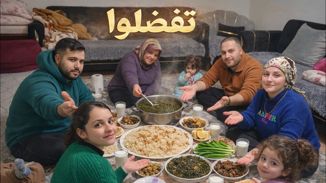 خمس(5) يوم رمضان عملنا رز وملوخية