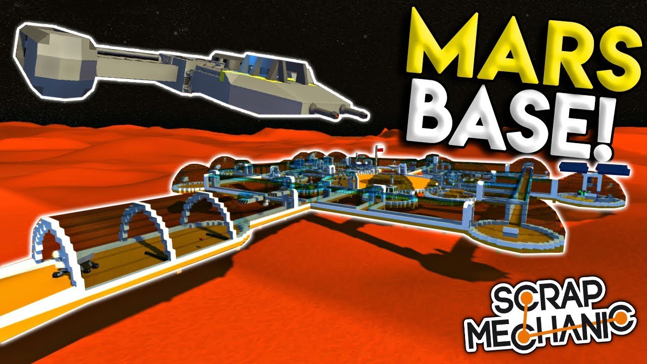 EPIC MARS BASE & VENTURE ROVER!  - Scrap Mechanic Creations Gameplay - Space Creations