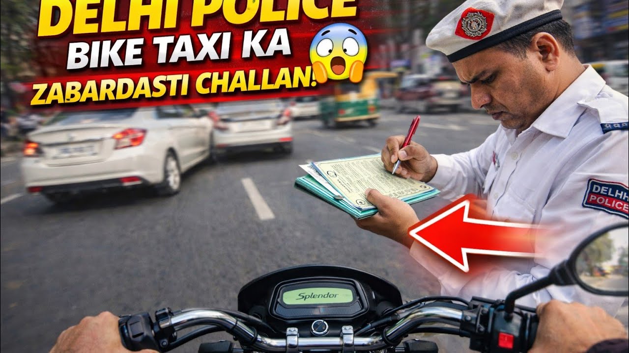 Aaj Delhi Police ne Bike Taxi ka jabardasti challan kaat diya 😡 | Daily Moto Vlog