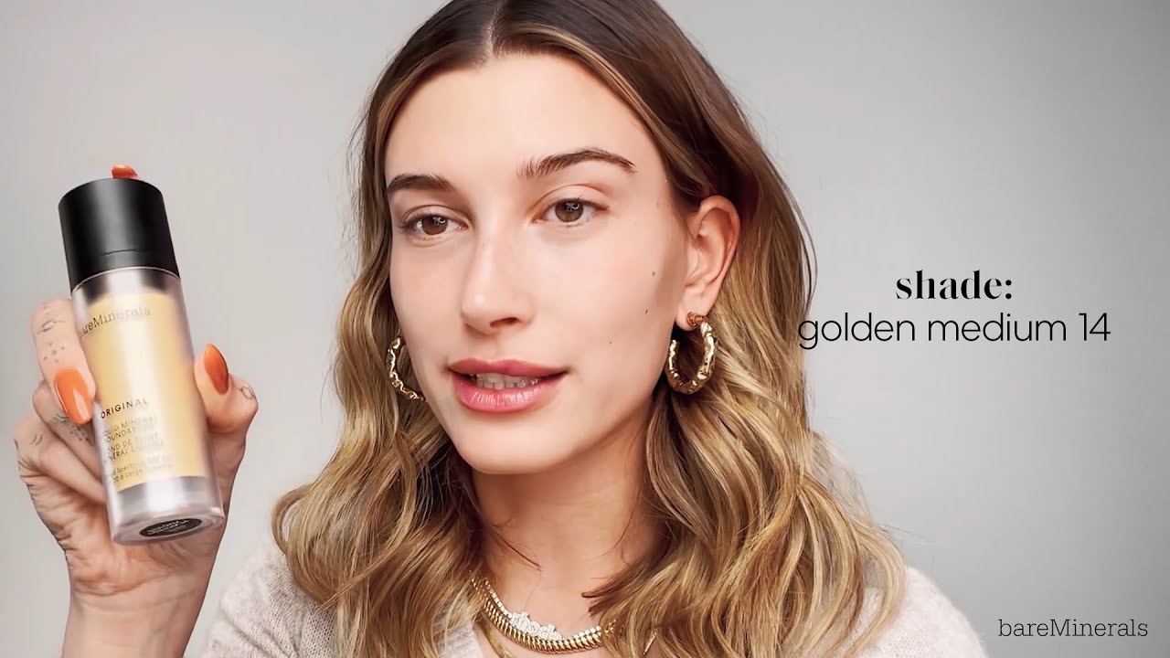 Original Mineral Liquid Foundation Tutorial with @Hailey Bieber | bareMinerals UK