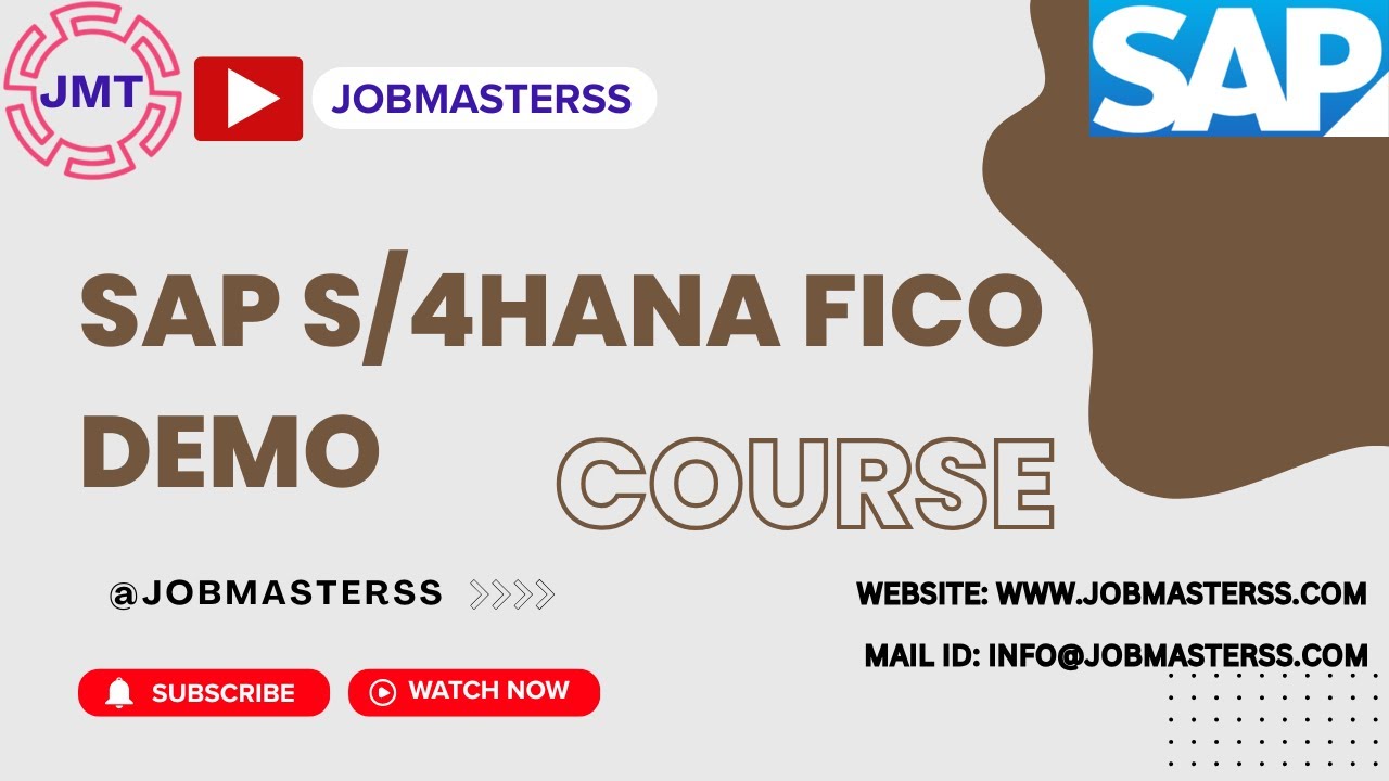 SAP S4HANA FICO Demo Session  Real Time Training Overview