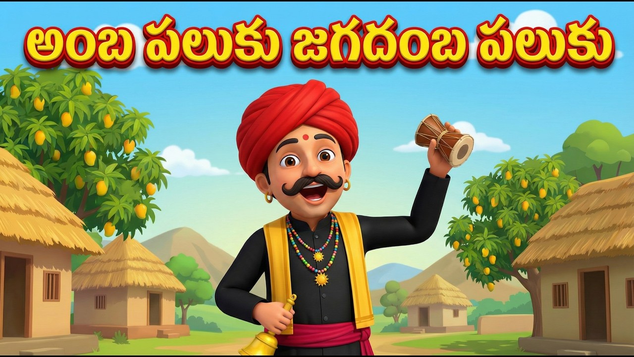 Amba Paluku Jagadamba Paluku! 🥁 Best Telugu Rhyme for Kids  | Tots Galaxy
