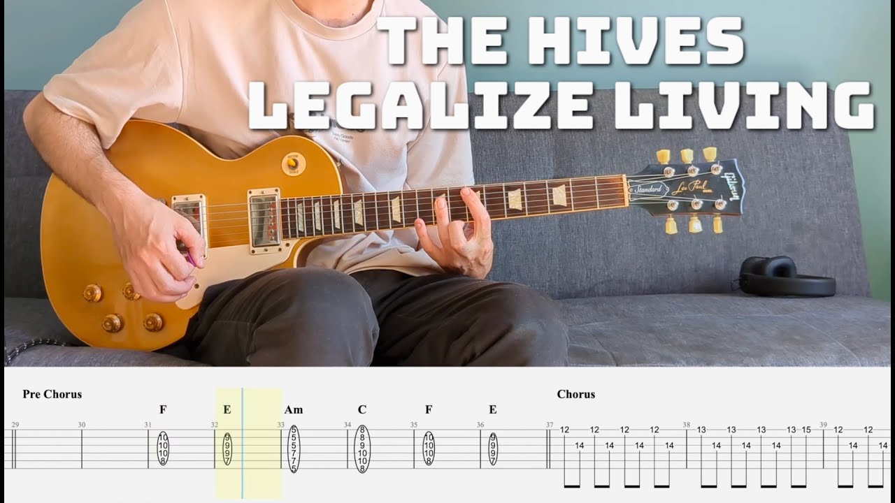 The Hives - Legalize Living - guitar tutorial w/TABS