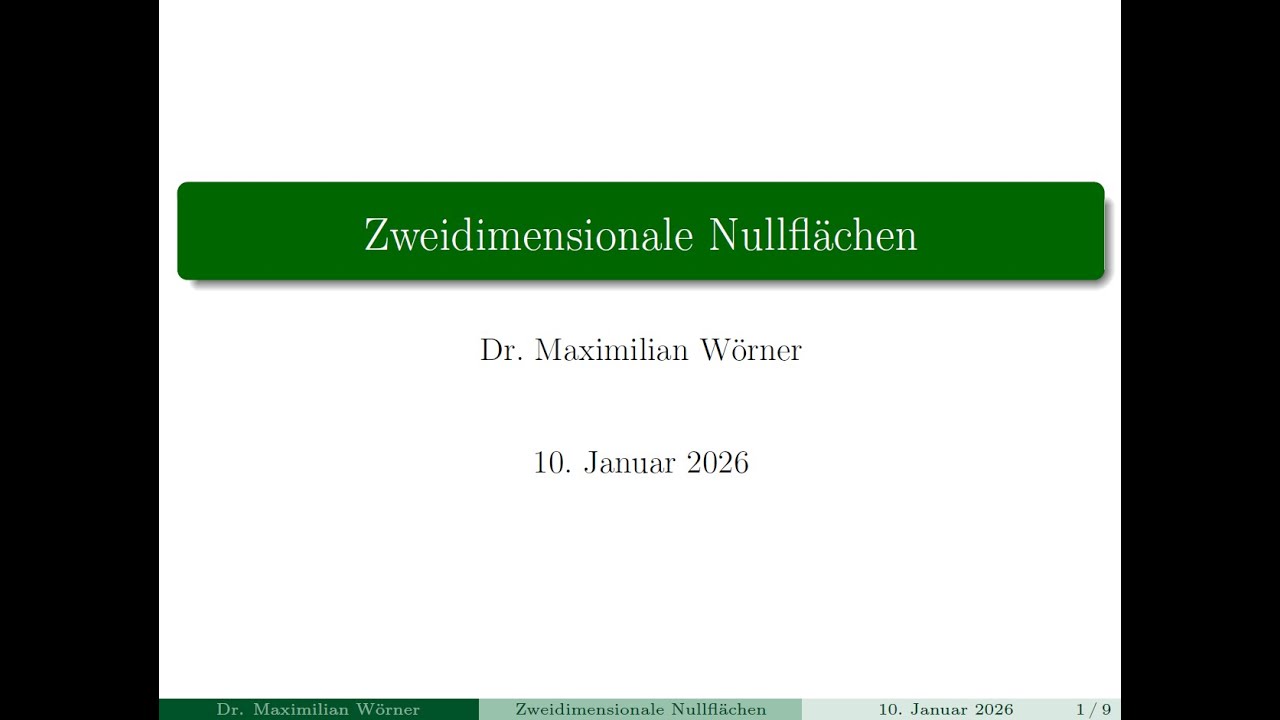 Zweidimensionale Nullflächen