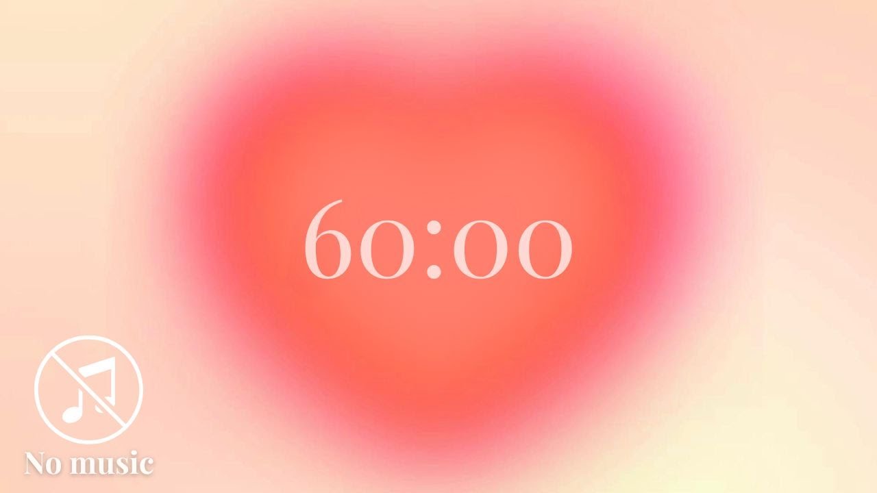 1 Hour Silent Study Timer | Soft Alarm Only | Pink Aura Aesthetic 💗 | ADHD-Friendly