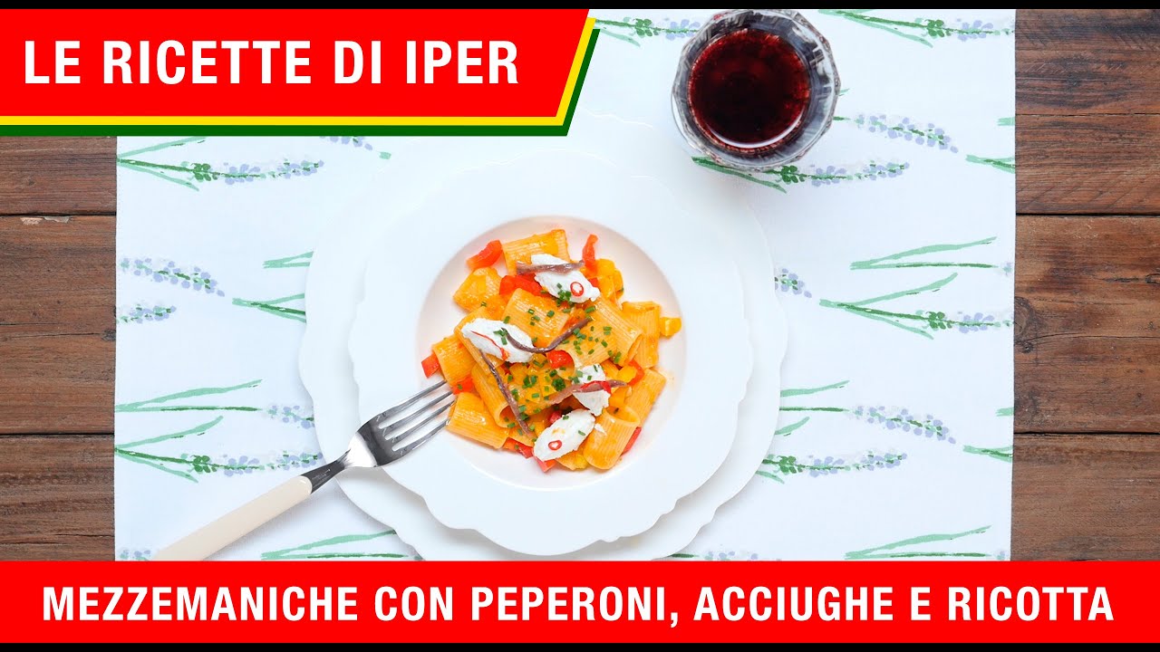 Pasta con salsa ai peperoni acciughe e ricotta | Le ricette di Iper La grande i