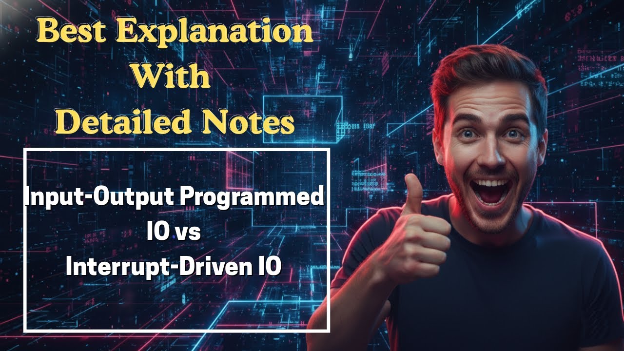 [316] Input-Output Programmed IO vs Interrupt-Driven IO (Computer Organization & Architecture)
