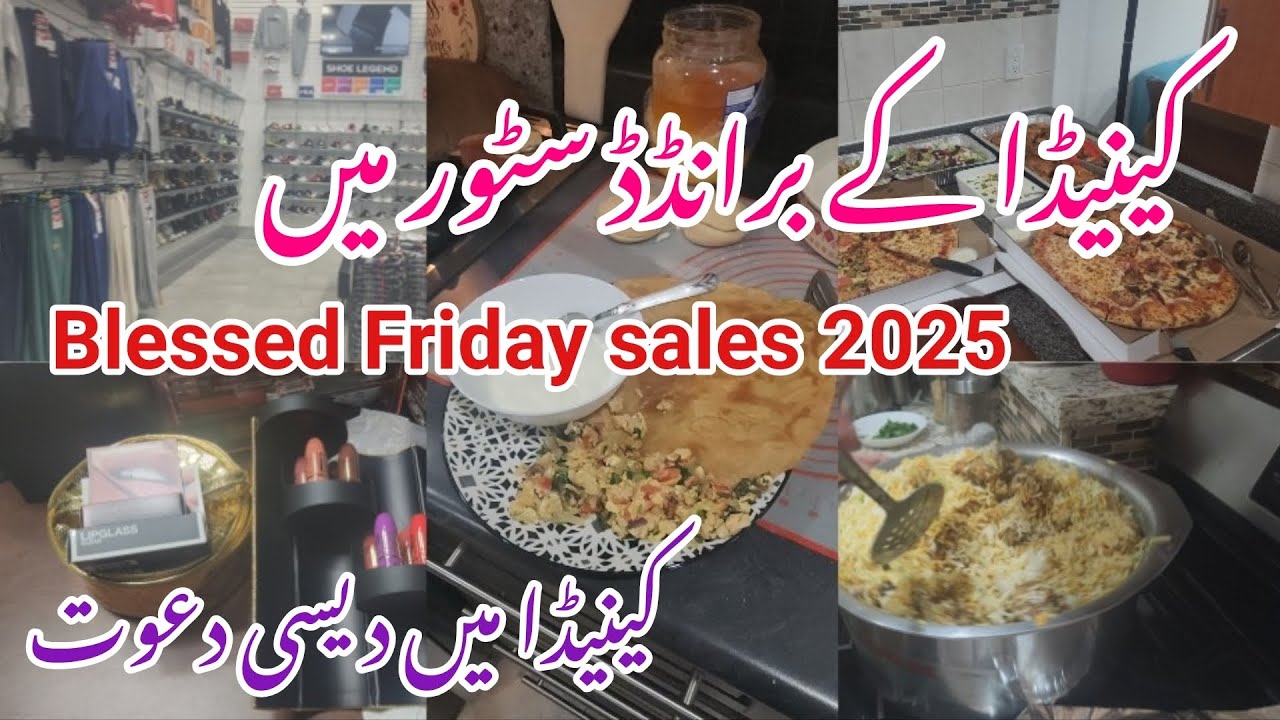 Canada Blessed Friday Deals + Desi Dawat Vlog | Cheapest Branded Stores 2025 🇨🇦 | Routine + shopping
