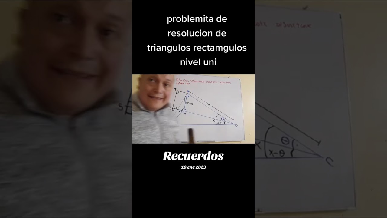 Resolviendo un ejercicio de resolución de triangulos rectangulos aprendiendo trigonometria 