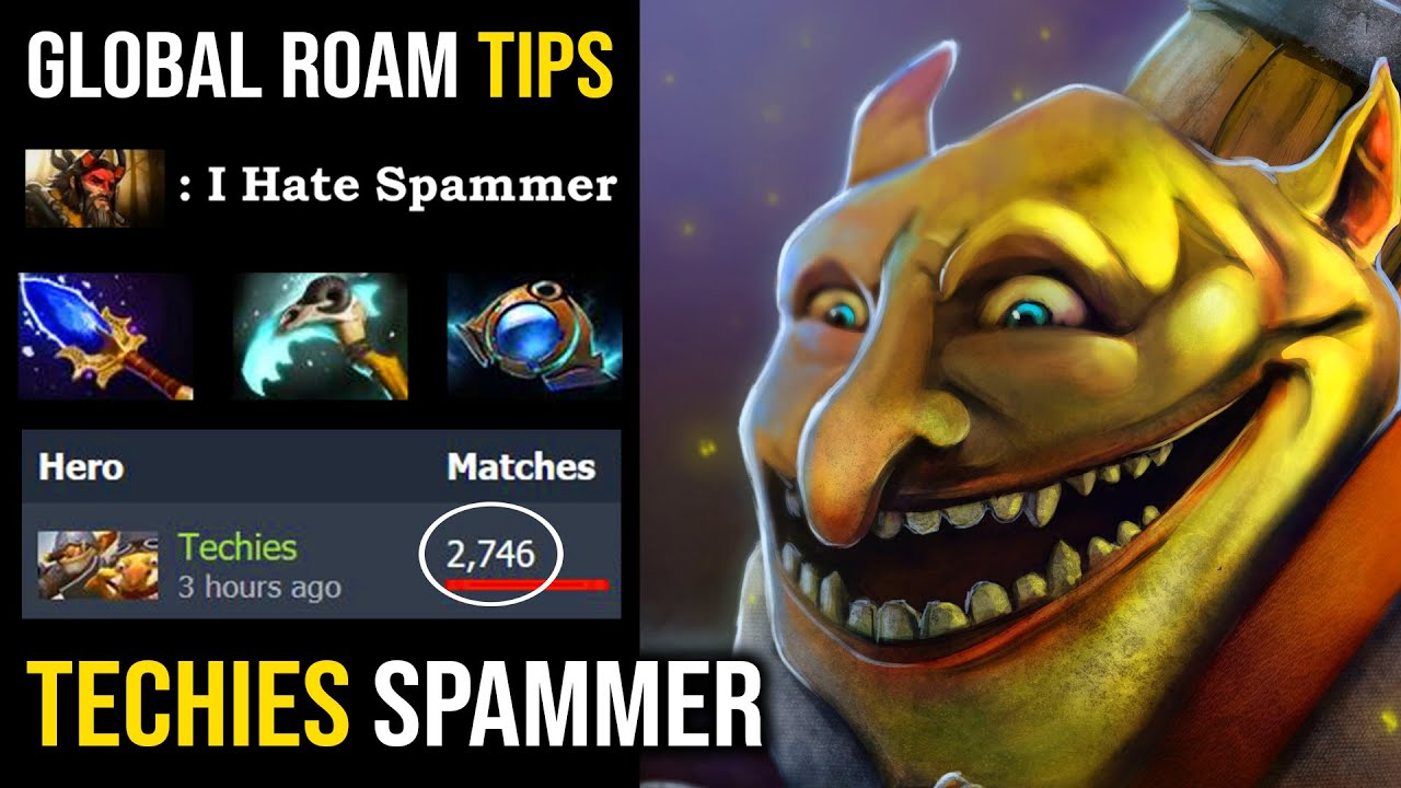 THE BEST & MOST ANNOYING TECHIES SPAMMER EVER - Next Level Bait 100% Pro Roaming Tips DotA 2